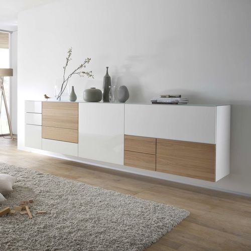 Buffet aparador suspenso - CUBO 128 - Sudbrock - contemporâneo / em madeira / em madeira laqueada
