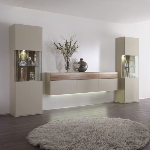 Buffet aparador suspenso - CUBO 021  - Sudbrock - contemporâneo / em madeira laqueada / cinza