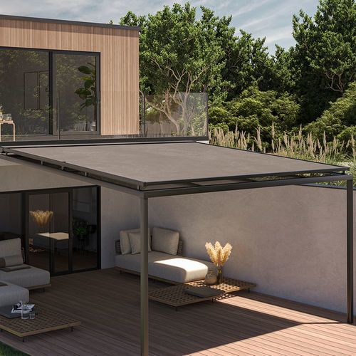 Toldo reto vertical - SOLEYA PROTECT  - HELLA - motorizado / da linha comercial / para pátio