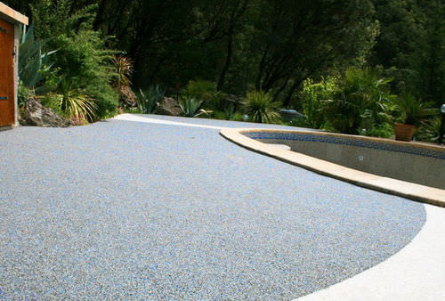 Revestimento de piso de resina - BETON DRAINANT - Harmony béton - revestido de poliuretano / texturizado / efeito pedra