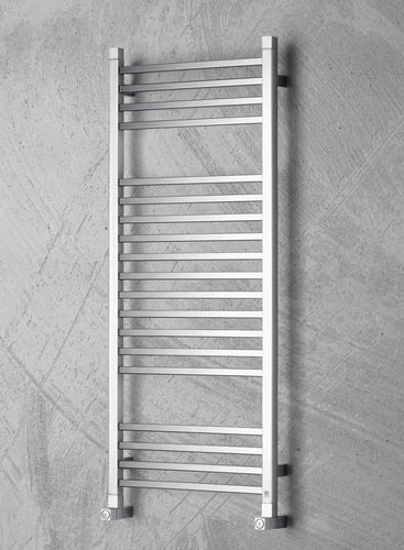 Aquecedor de toalhas a água quente - QUADRO DESIGN - BRANDONI - contemporâneo / metálico / cromado