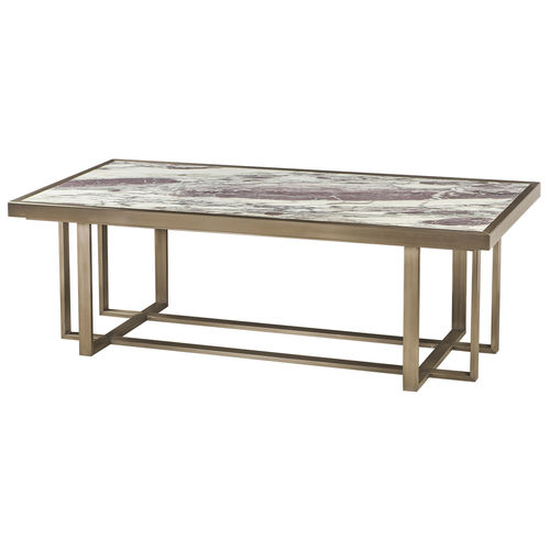 Mesa de centro contemporânea - PIMLICO - Decorus - em madeira / em bronze / em mármore