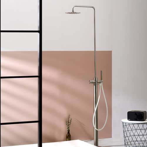 Coluna de banho termostática - SYNTH 40802700XT - MINA Rubinetterie - para ambiente externo / da linha comercial / em aço inoxidável