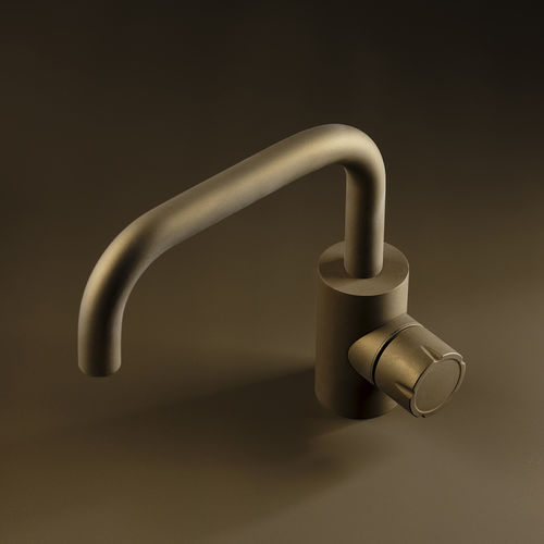 Misturador monocomando para lavatório - SYNTH: 4513 CERAMINA - MINA Rubinetterie - de bancada / em aço inoxidável / para ambiente interno
