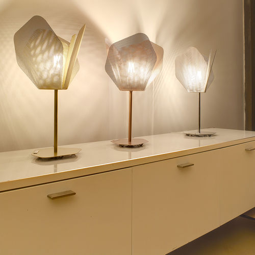 Luminária de mesa - PETAL N°42 - Vidé Creation Paris - em aço inoxidável polido / contemporânea / Wire