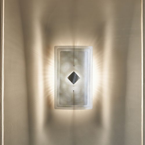 Arandela contemporânea - RECTANGLE N°10 - Vidé Creation Paris - para ambiente interno / em aço inoxidável polido / retangular
