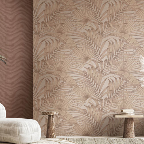 Papel de parede contemporâneo - AURA : PALMETO - Parato - vinílico / com natureza / cinza