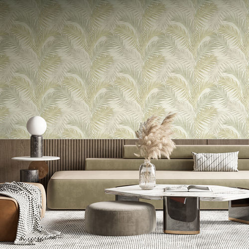 Papel de parede clássico - TRADIZIONI : FELCE - Parato - vinílico / com natureza / cinza