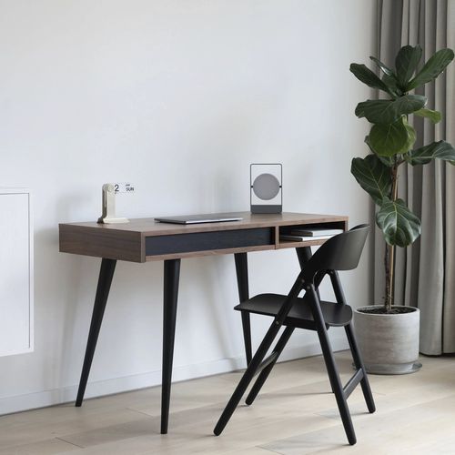 Mesa secretária de piso - CELINE - case - contemporânea / em madeira / reta