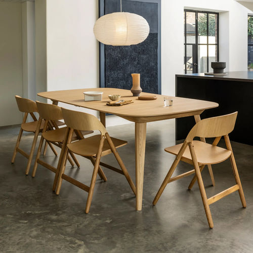 Mesa contemporânea - BRIDGE - case - em madeira / com base em madeira / retangular
