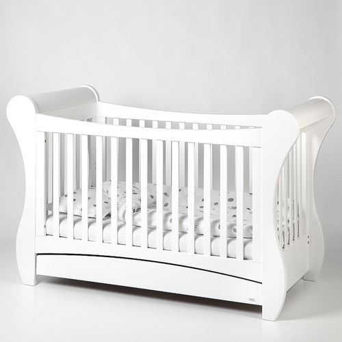 Cama de bebê contemporânea - SLEIGH  - Troll Nursery Deutschland - em bétula