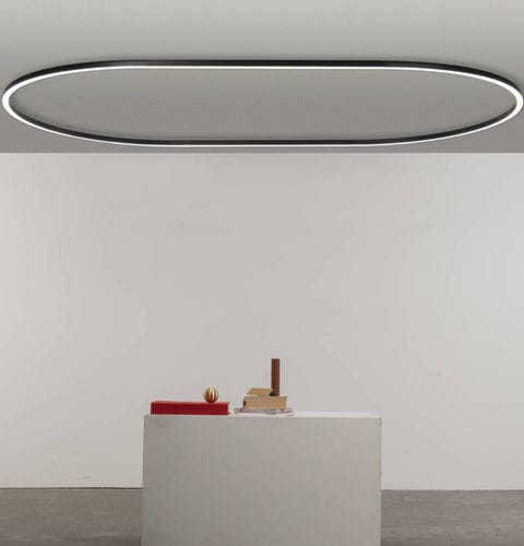 Plafon oval - daytona C1800x3500 - Andcosta - contemporâneo / com perfil de alumínio / em alumínio laqueado