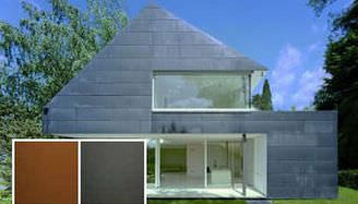 Revestimento de fachada em painéis - AURUBIS : NORDIC BROWN™ - Metal Solutions Ltd - em cobre / metálico / oxidado