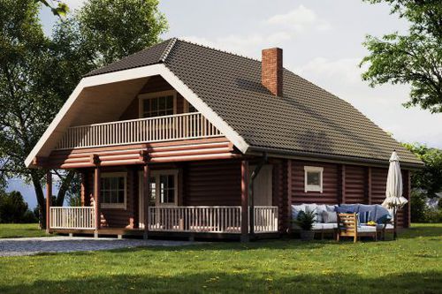 Casa em madeira maciça - METSLA - PALMATIN Ltd. - ecológica / passiva / clássica