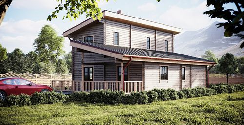 Casa em madeira maciça - AARE - PALMATIN Ltd. - ecológica / passiva / moderna