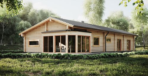 Casa em madeira maciça - DIANA - PALMATIN Ltd. - ecológica / passiva / contemporânea