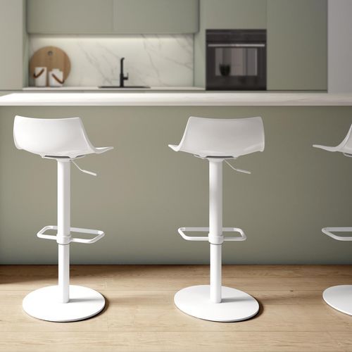 Banqueta alta contemporânea - CHEF - Cancio - em policarbonato / com base em aço inoxidável / com base em aço cromado