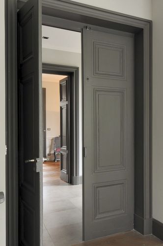 Porta de entrada - PORTE CLASSIQUE - COSI - em madeira / de abrir / sem vidros