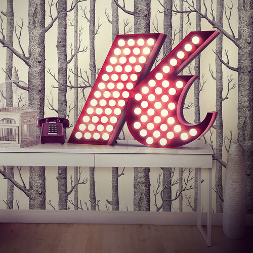 Luminária de piso - LETTER K - DelightFULL - em alumínio / de design original / Wire