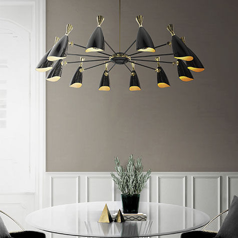 Lustre contemporâneo - DUKE  - DelightFULL - em latão / em alumínio / da linha comercial