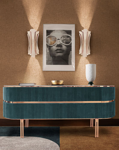Arandela de estilo escandinavo - ETTA - DelightFULL - para ambiente interno / em latão / fixa
