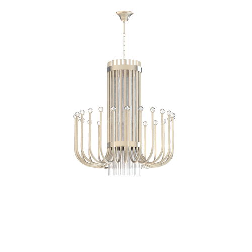 Lustre contemporâneo - COMETA : 9057 - LUMIS SRL - em vidro / em latão / da linha comercial