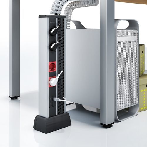 Tomada elétrica - DUPLO MINI COLUMNA - IB-connect - USB / múltipla / de piso