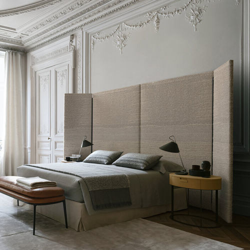 Cama de casal - DIKE - MAXALTO - contemporânea / estofada / com cabeceira estofada