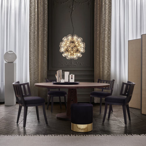 Cadeira contemporânea - CLEIDE - MAXALTO - para ambiente interno / em tecido / em couro
