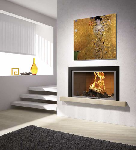 Lareira a lenha - BLANDINE  - Axis - de embutir / Face única / fechada