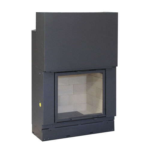 Lareira embutida fechada a lenha - F800 - Axis - com 1 face / em aço