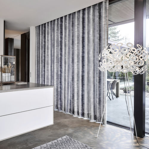 Tecido para cortinas - ODILE  - KOBE INTERIOR FABRICS - de cor lisa / em poliéster / lavável
