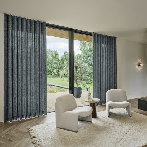 Tecido para cortinas - MIMOSA   - KOBE INTERIOR FABRICS - de cor lisa / em poliéster / lavável