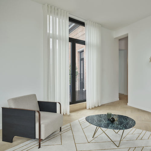 Cortina de voile de cor lisa - TONE FR  - KOBE INTERIOR FABRICS - em poliéster / lavável / da linha residencial