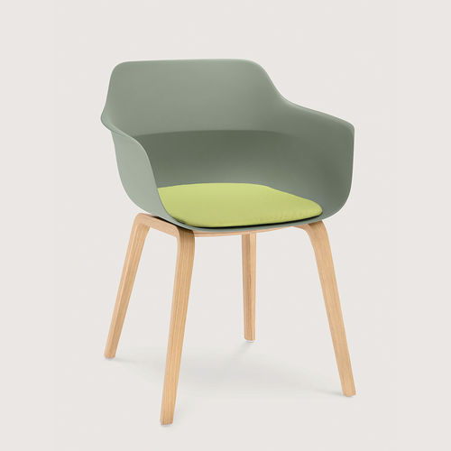 Cadeira contemporânea - CRONA LIGHT ECO 6323/A - Brunner GmbH - para ambiente interno / com folheado de madeira / metálica