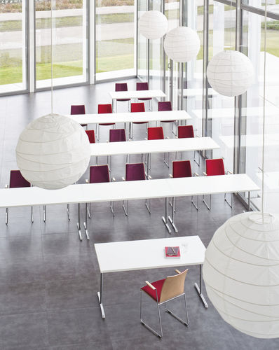 Mesa de conferências contemporânea - SLEIGHT ULTRALIGHT 2244/0 - Brunner GmbH - com folheado de madeira / em HPL / com base em aço