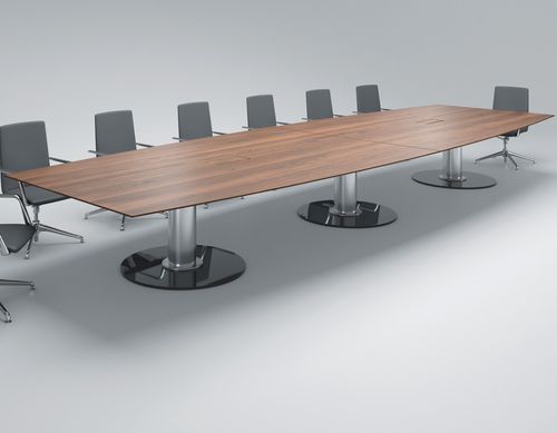 Mesa de reunião contemporânea - SPIRA 2710 - Brunner GmbH - com folheado de madeira / em carvalho / em faia