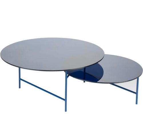 Mesa de centro contemporânea - ZORRO - LA CHANCE - em vidro / em mármore / em aço