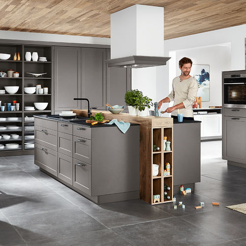 Cozinha contemporânea - NORDIC 786 - nobilia - em madeira / em cerâmica / com ilha
