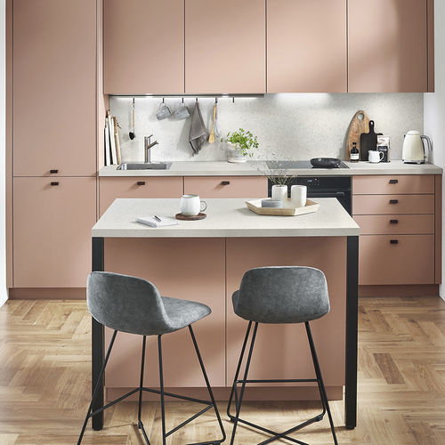 Cozinha contemporânea - SENSO 492 - nobilia - em laminado melamínico / escondida / com pegas