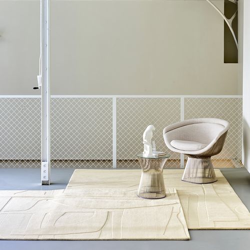 Tapete contemporâneo - Bonding - TOULEMONDE BOCHART - estampado / de lã / retangular