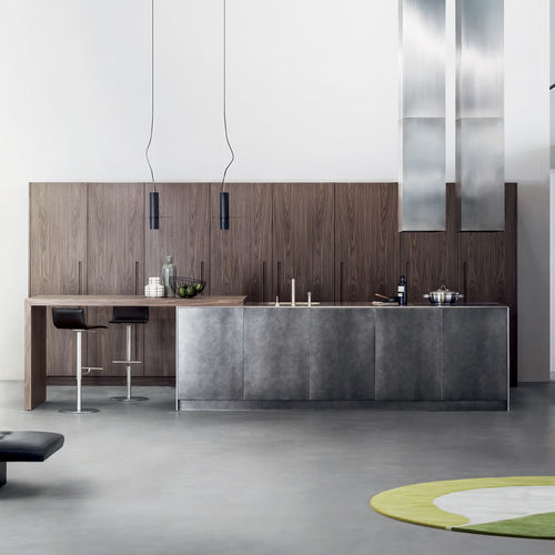 Cozinha contemporânea - D90 - TM Italia - em pedra / em aço inoxidável / com ilha
