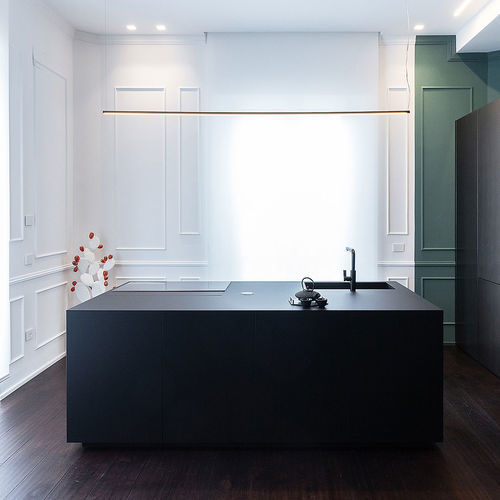 Cozinha contemporânea - 202102 - TM Italia - em MDF laqueado / em Fenix NTM / com ilha