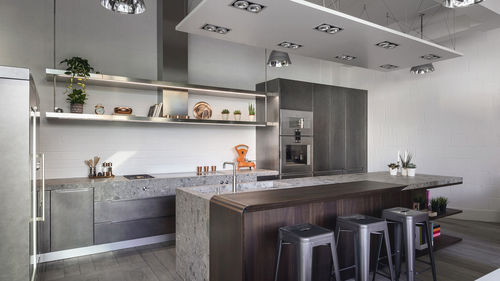 Cozinha contemporânea - 201705010 - TM Italia - em madeira / metálica / com ilha
