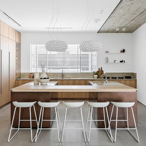 Ilha de cozinha em olmo - 202305 - TM Italia - em Solid Surface / grande / equipada