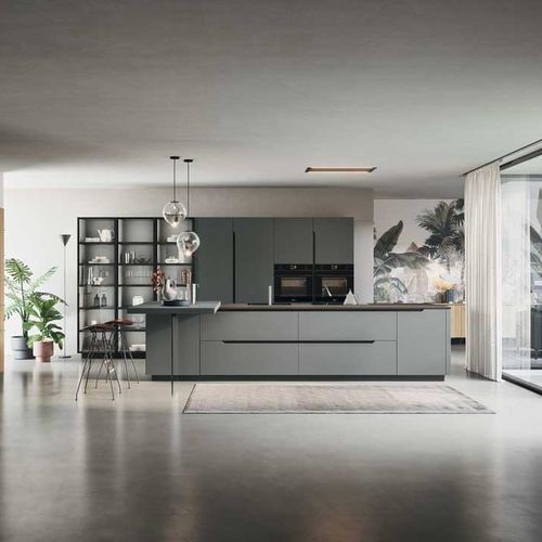 Cozinha contemporânea - Lesmo - DIBIESSE - em madeira / em cimento / em laminado