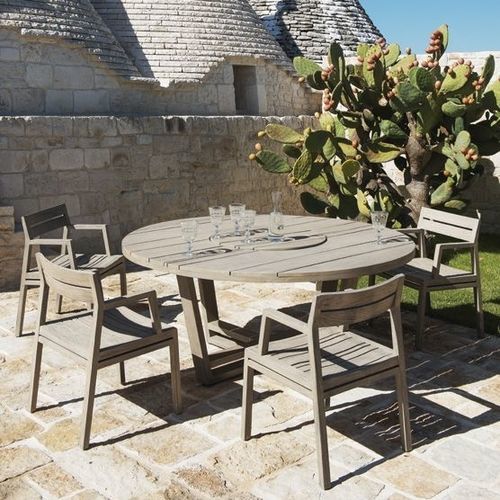 Mesa de jantar contemporânea - Costes - Ethimo - em teca / com base em teca / retangular