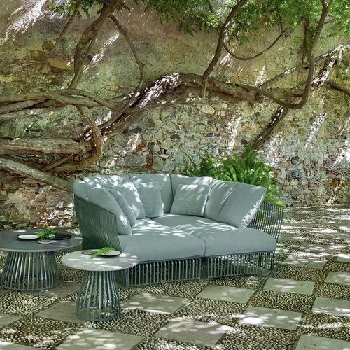 Sofá modular - Venexia - Ethimo - contemporâneo / para ambiente externo / em tecido acrílico