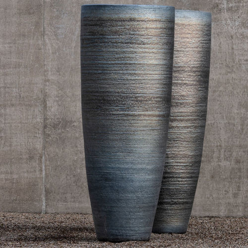 Vaso de jardim em terracota - NUUK - DOMANI - redondo / da linha residencial / branco