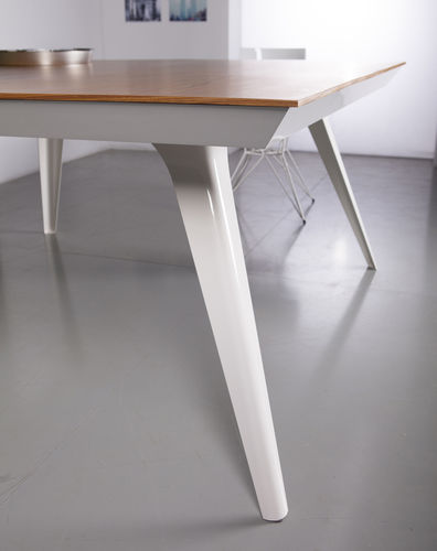 Mesa de jantar contemporânea - MILTON  - MODLOFT - em madeira / metálica / retangular